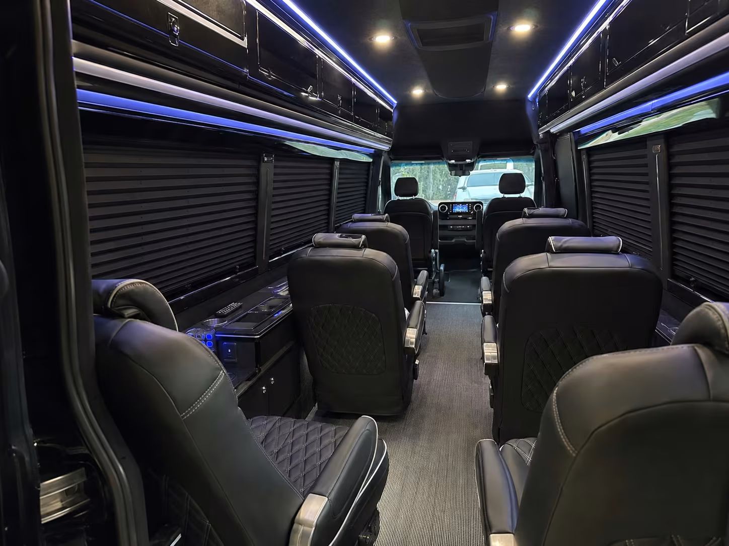 sprinter van with driver inside