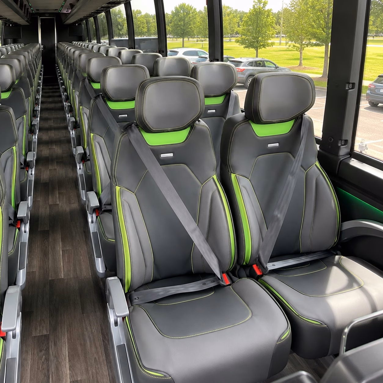 tustin charter bus rental interior